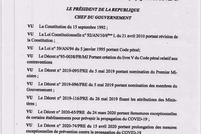  Décret portant sur la levée partielle des mesures exceptionnelles de prévention contre la propagation du COVID-19